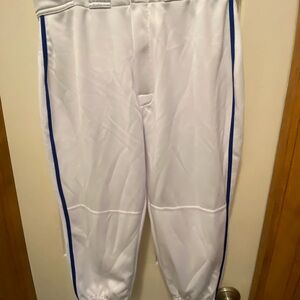 Men’s small White knickers with royal Blue Stripes. New. No tags